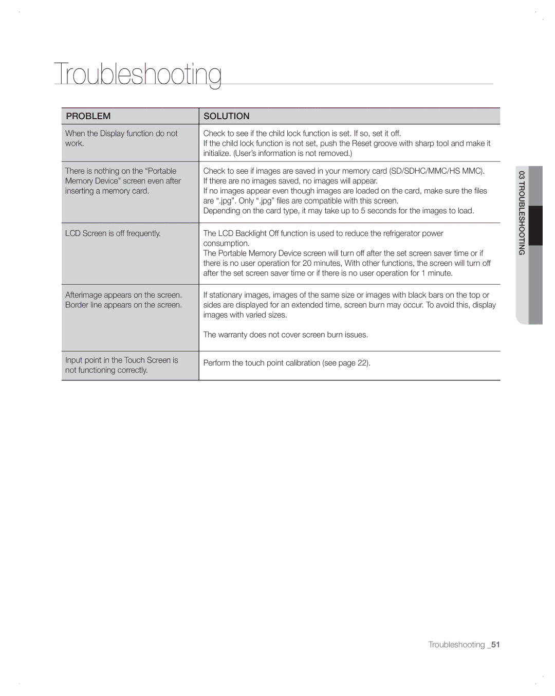 Samsung RFG299AA user manual Initialize. User’s information is not removed 