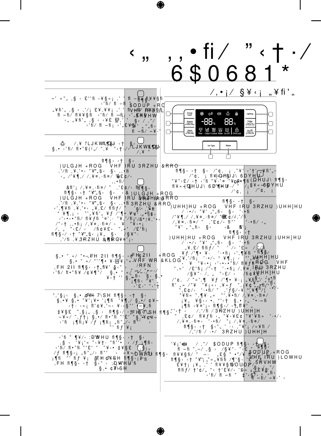 Samsung RFG29DEPN1/SML םימה ןנסמ תא, לש שומיש רחאל םודאב ריאי, םימה ןנסמב םישדוח, הרואת Lighting ןצחל לע ץחל, ולעניי חרק 