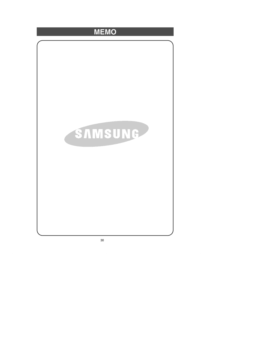 Samsung RH269LBSH owner manual Memo 