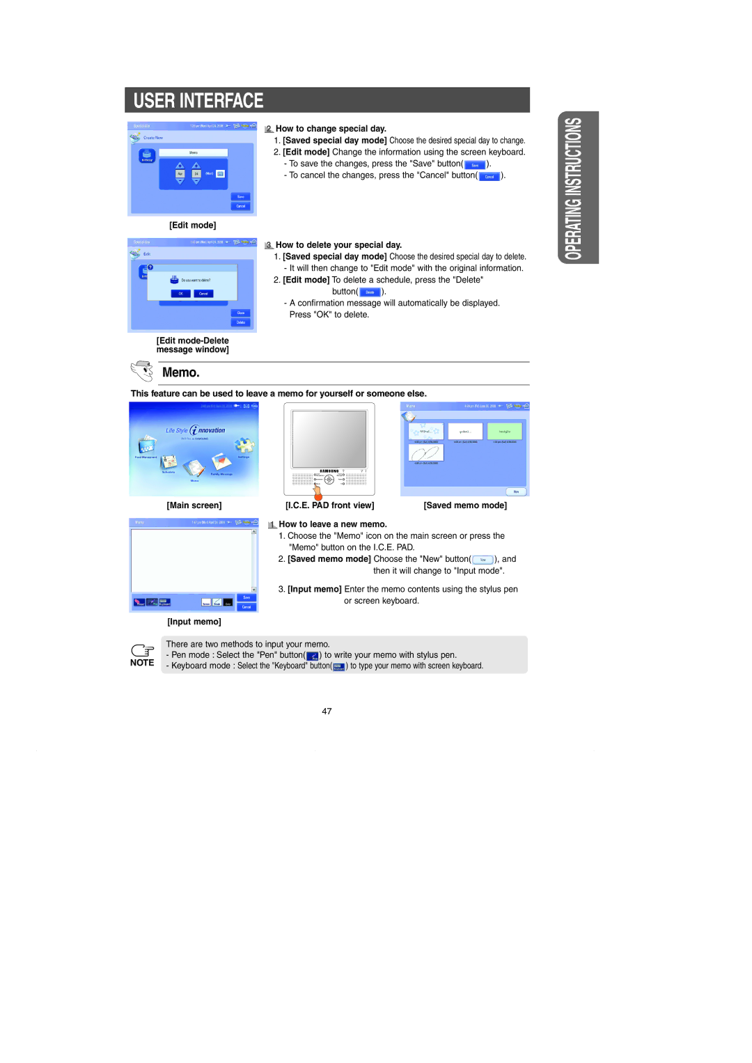 Samsung RH269LBSH owner manual Memo 