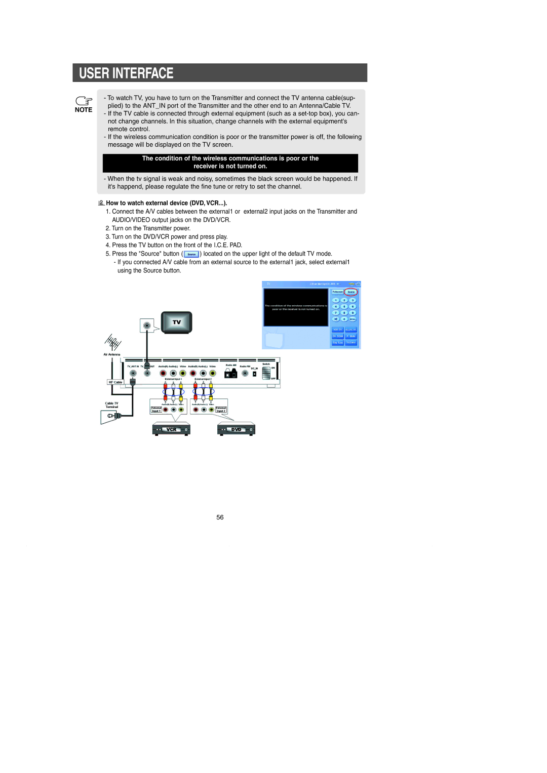 Samsung RH269LBSH owner manual How to watch external device DVD, VCR 