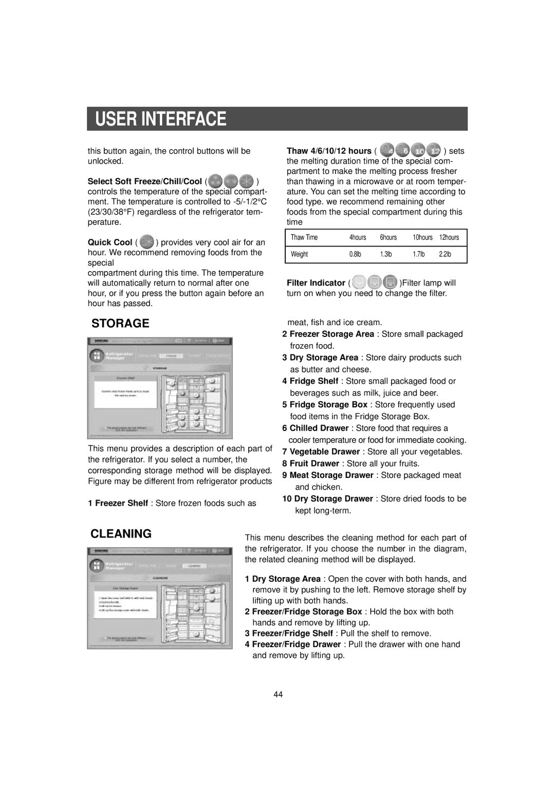 Samsung RH2777AT/XAA manual This button again, the control buttons will be unlocked, Select Soft Freeze/Chill/Cool 