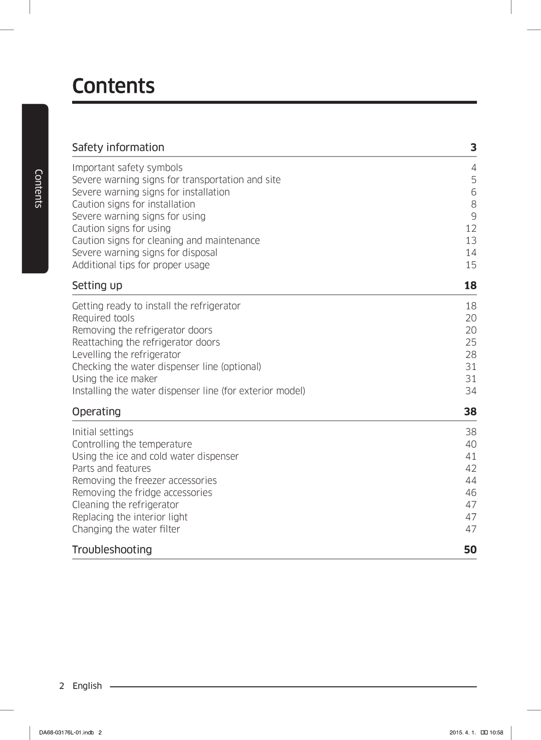 Samsung RH56J6917SL/EF manual Contents 