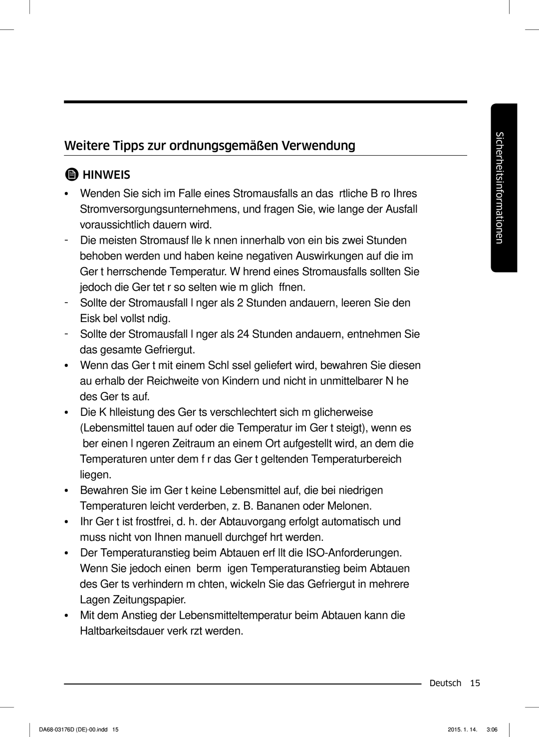 Samsung RH56J6918SL/EF, RH56J6917SL/TR manual Weitere Tipps zur ordnungsgemäßen Verwendung 