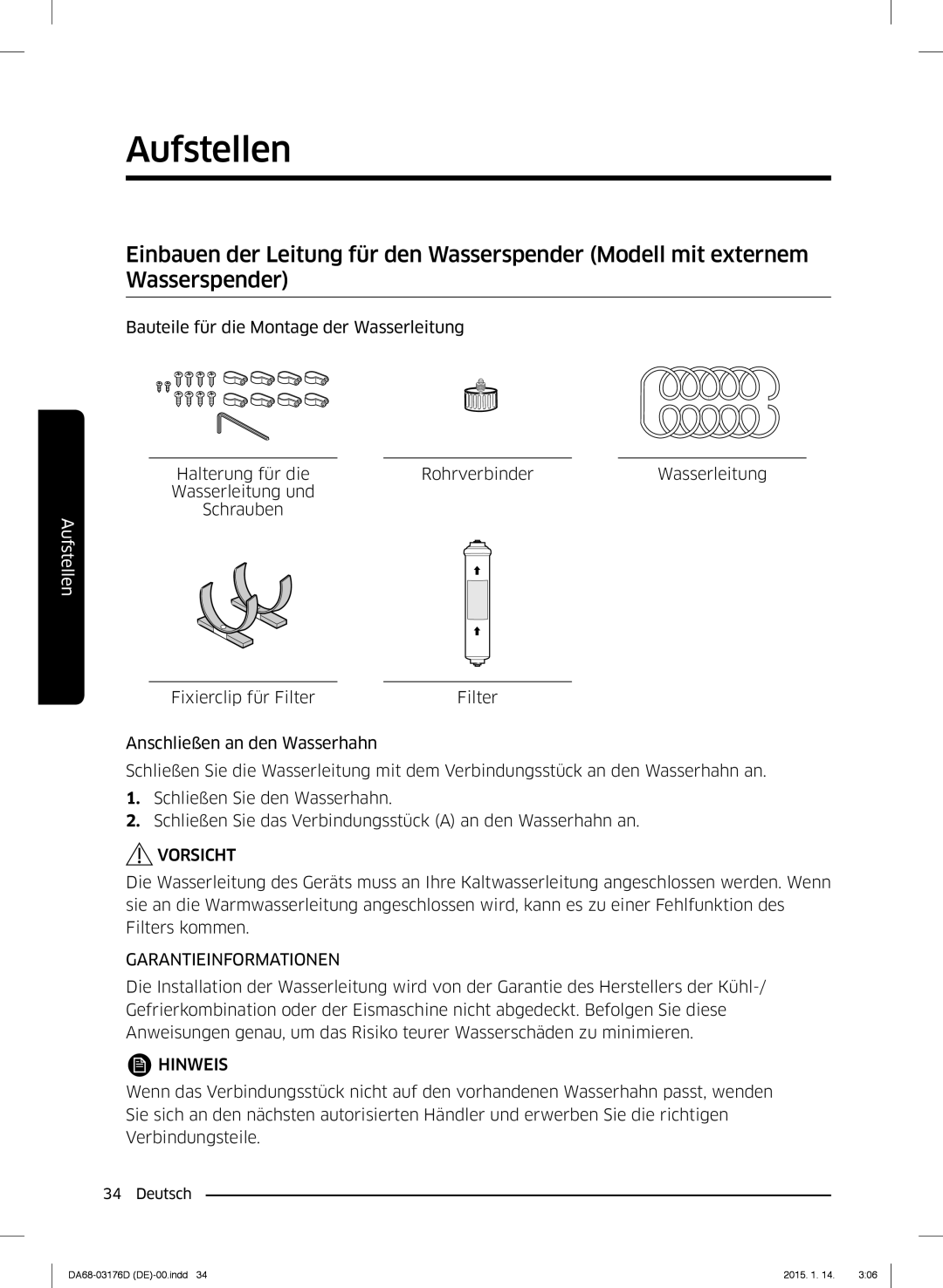 Samsung RH56J6917SL/TR, RH56J6918SL/EF manual Garantieinformationen 