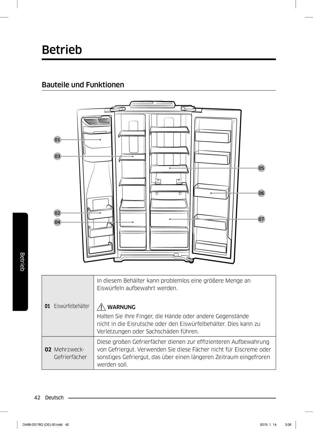 Samsung RH56J6917SL/TR, RH56J6918SL/EF manual Bauteile und Funktionen 