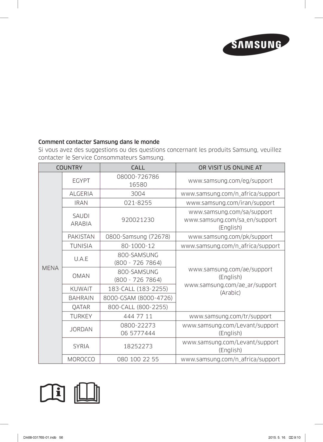 Samsung RH56J6917SL/ZA manual Algeria 