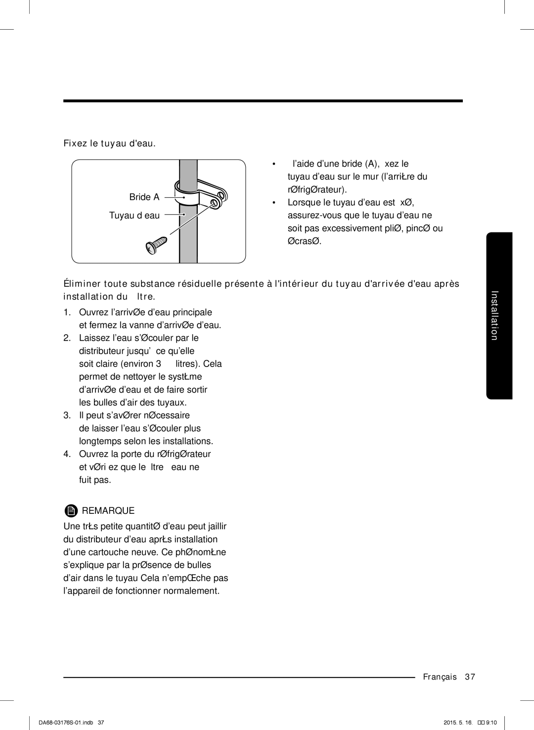 Samsung RH56J6917SL/ZA manual Remarque 