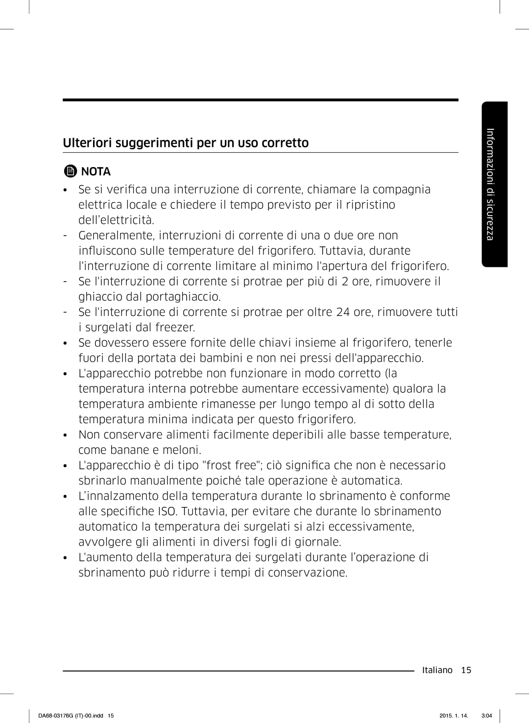 Samsung RH56J69187F/EF manual Ulteriori suggerimenti per un uso corretto 