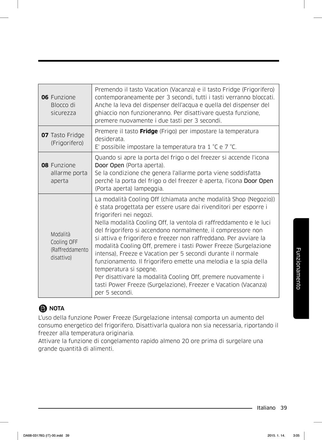 Samsung RH56J69187F/EF manual Nota 