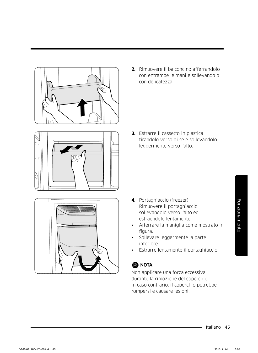 Samsung RH56J69187F/EF manual Nota 