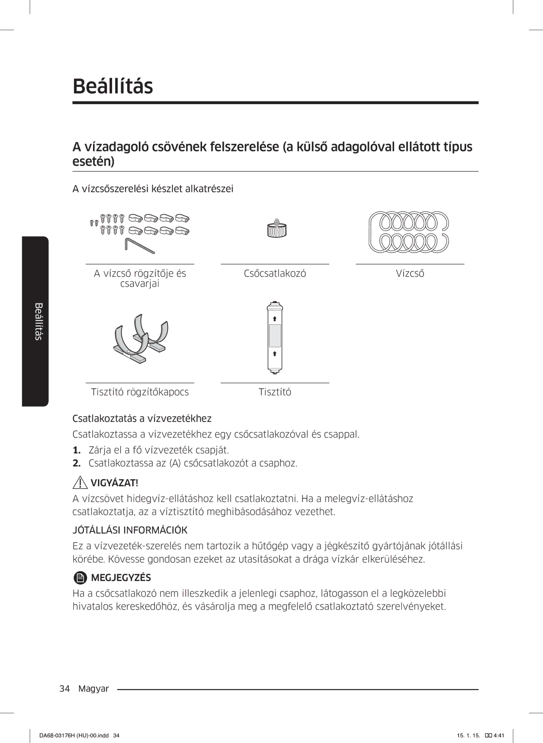 Samsung RH56J69187F/EF manual Jótállási Információk 