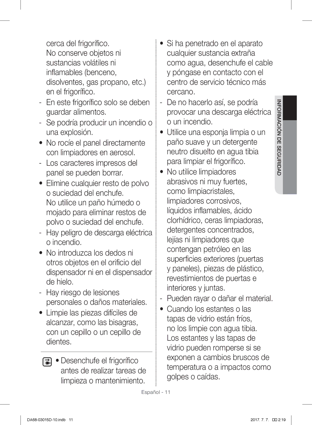 Samsung S24CHVSGQN/XEF, RH57H90507F/EO, S24CHPSGQN/XEF, RH57H90507F/EF, S24CHVSGQN/XEN manual Hay peligro de descarga eléctrica 