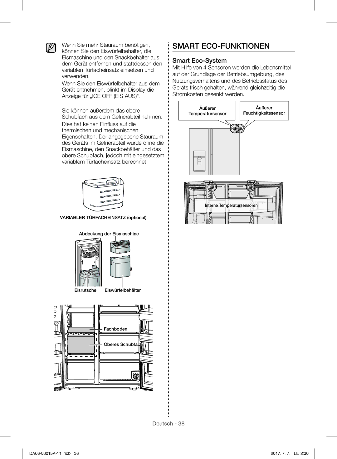 Samsung RH60H8160SL/EG, RH57H90707F/EG, RH5GH90707F/EG, RH57H90507F/EO, RH57H90507F/EF Smart ECO-FUNKTIONEN, Smart Eco-System 