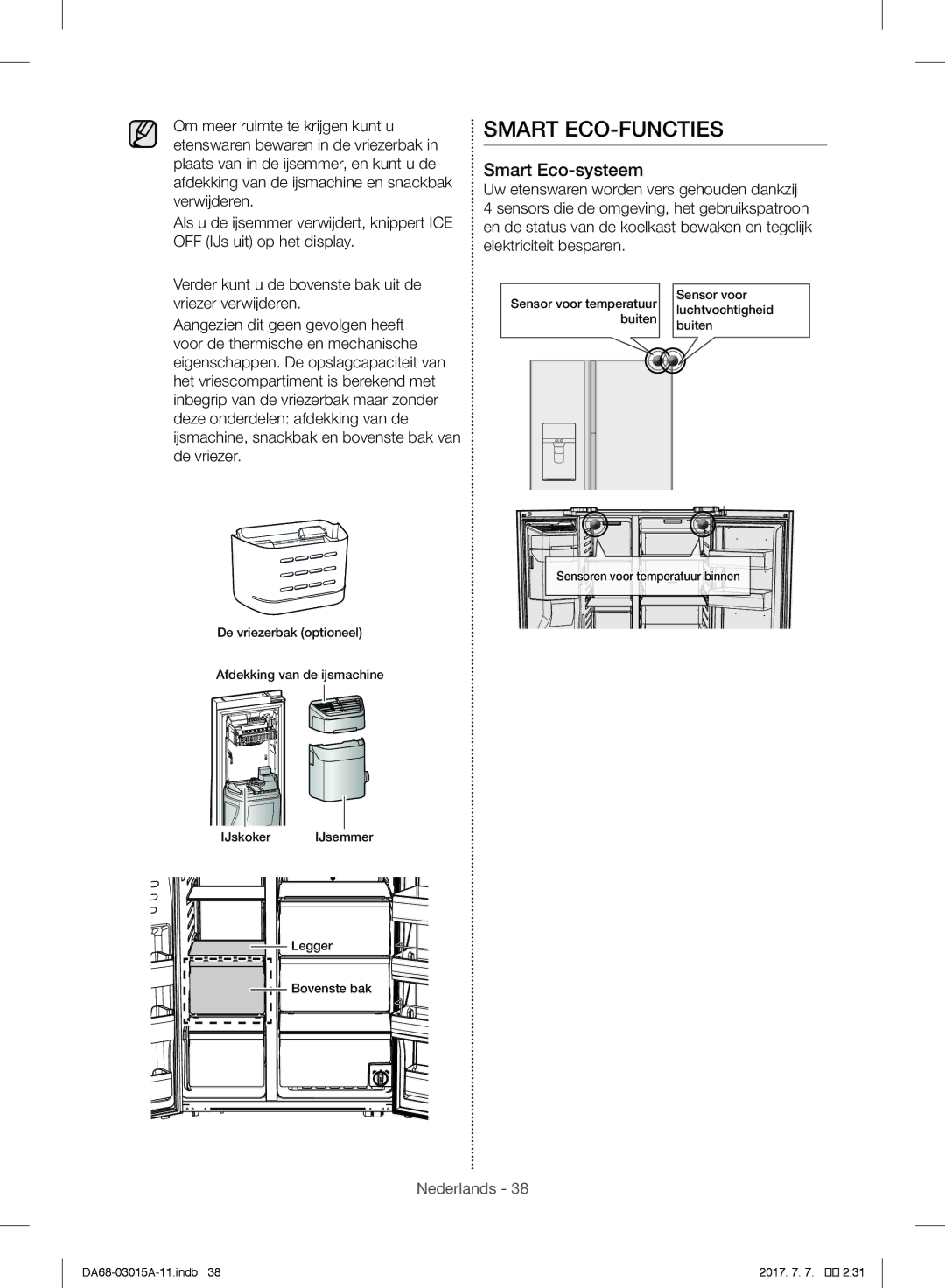 Samsung RH5GH90707F/EG, RH57H90707F/EG, RH57H90507F/EO, RH60H8160SL/EG, RH57H90507F/EF Smart ECO-FUNCTIES, Smart Eco-systeem 