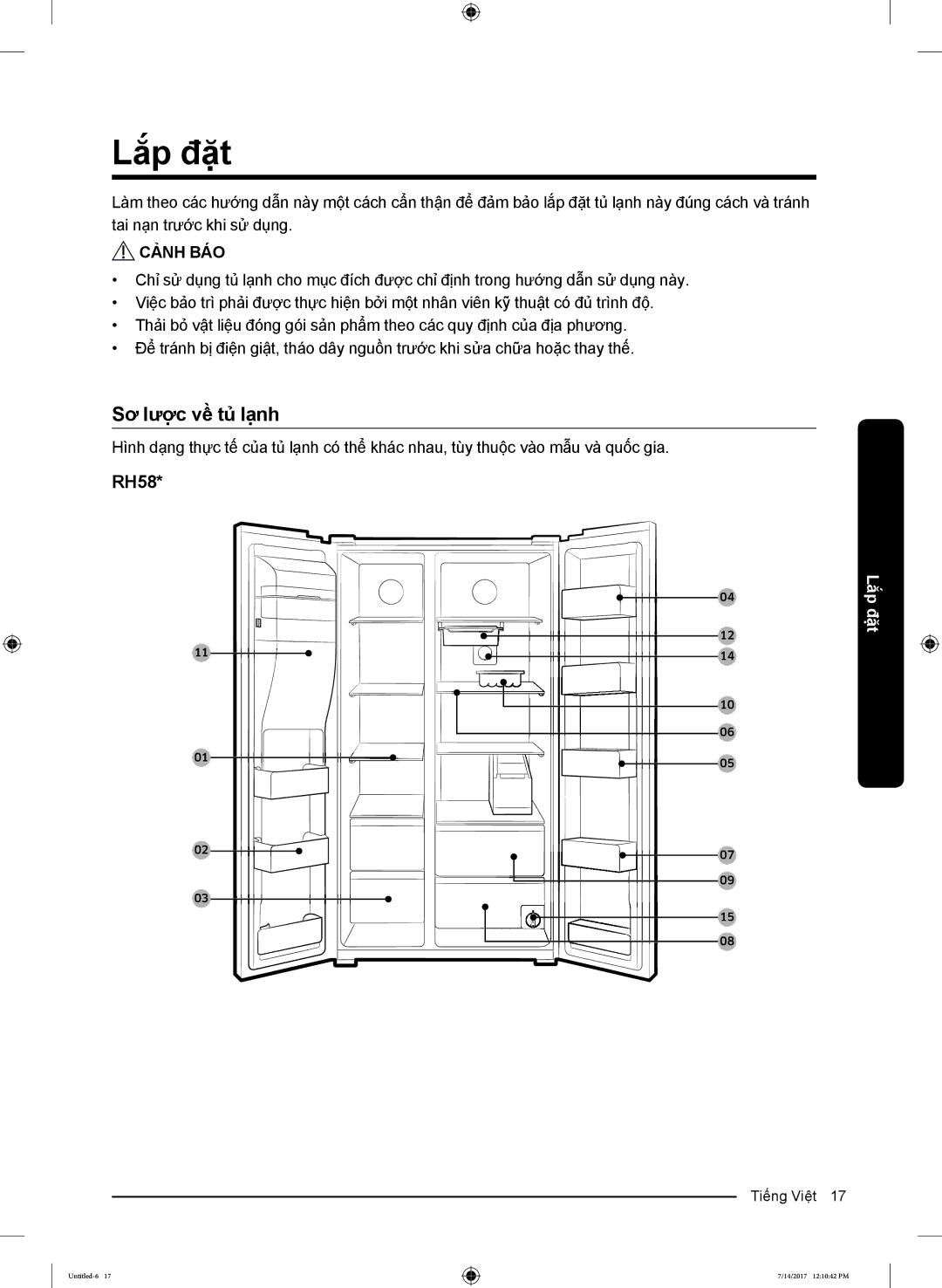 Samsung RH62K62377P/SV, RH58K6687SL/SV manual Sơ lược về tủ lạnh 