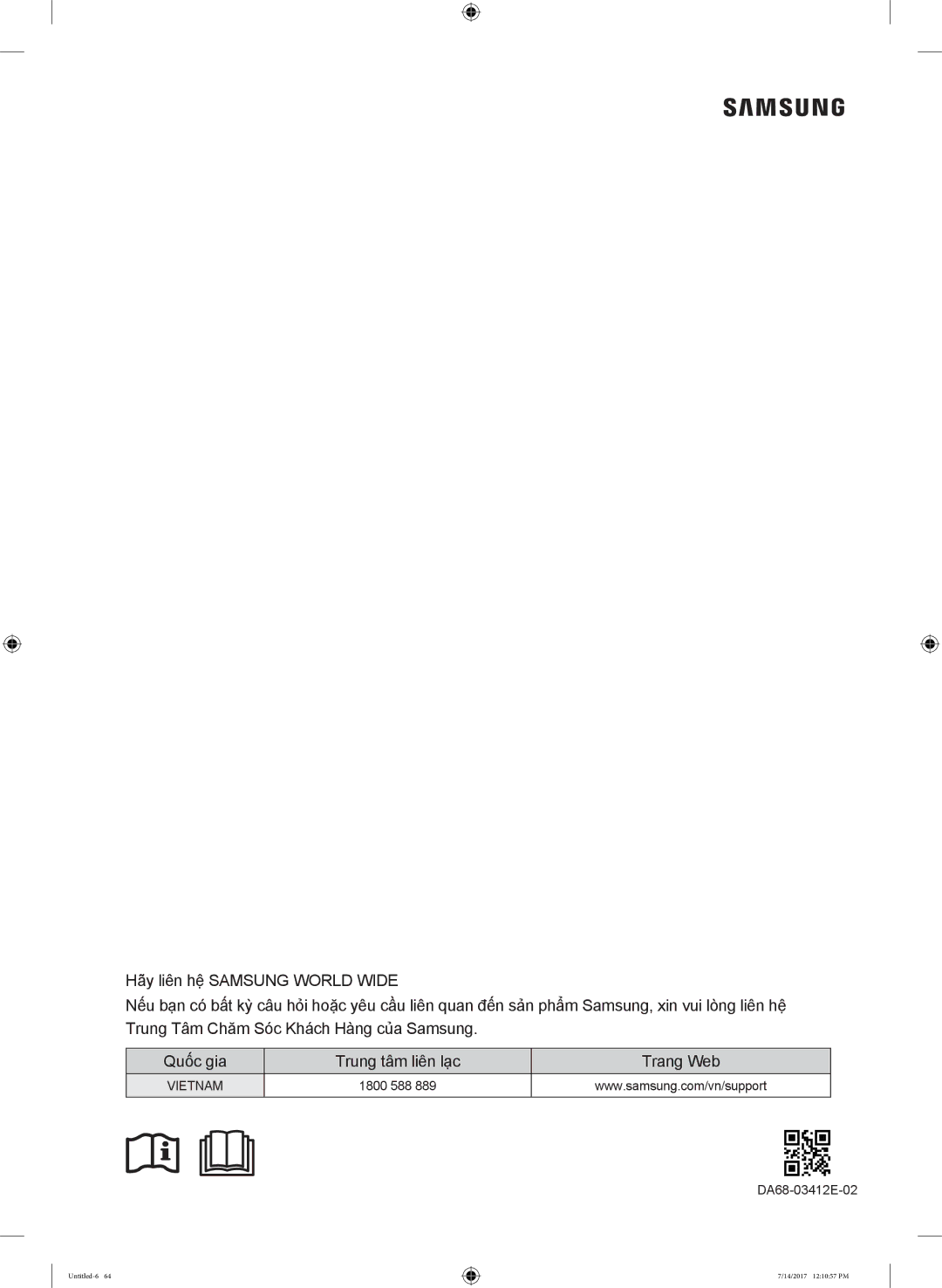 Samsung RH58K6687SL/SV, RH62K62377P/SV manual Vietnam 