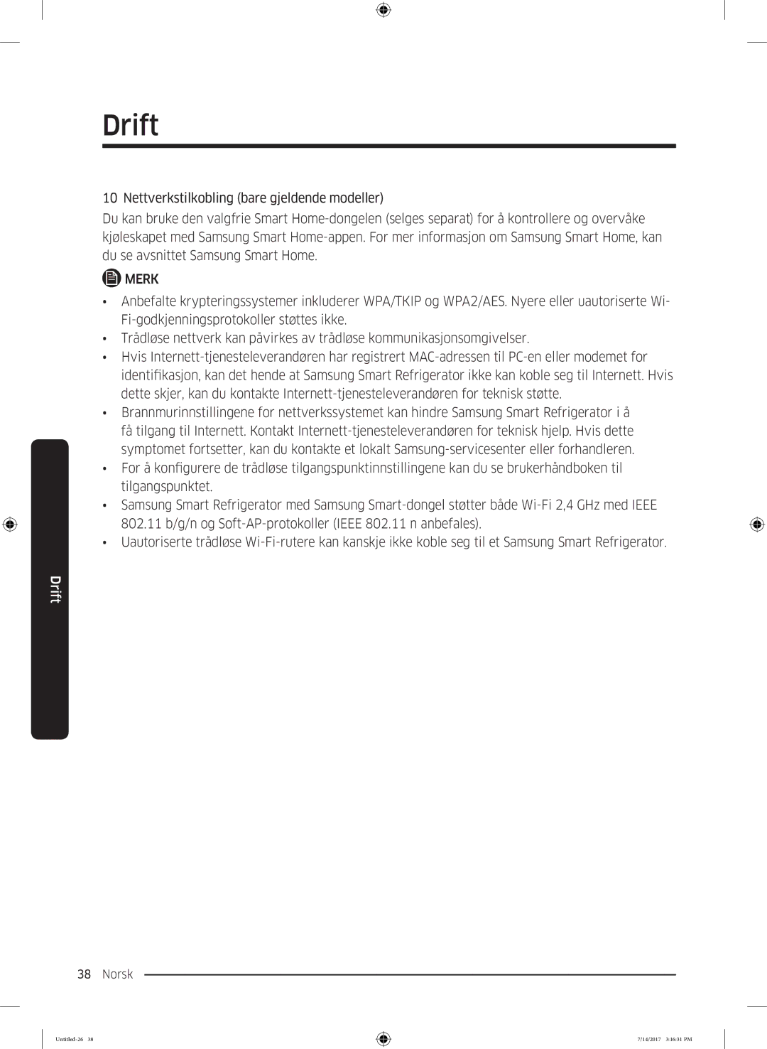 Samsung RH58K6697SL/EE manual Drift 