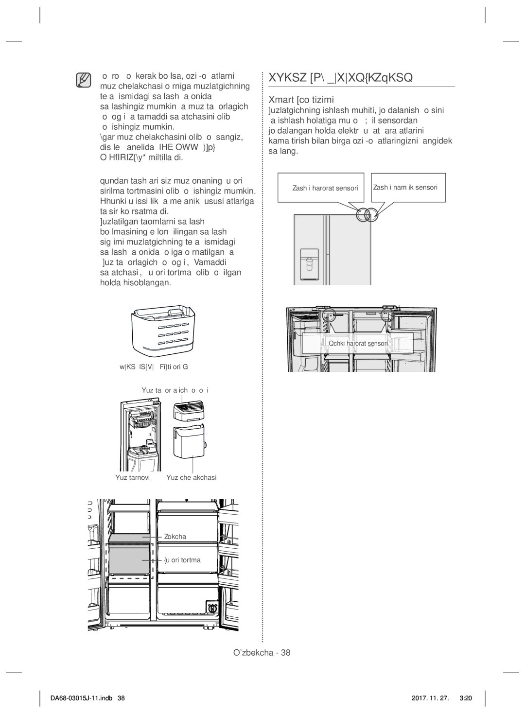 Samsung RH60H90203L/WT, RH60H90207F/WT manual Smart ECO Xususiyatlari, Smart Eco tizimi 