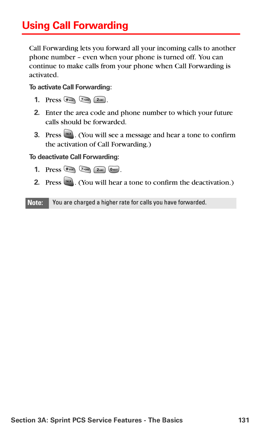 Samsung RL-A760 manual Using Call Forwarding, To activate Call Forwarding, To deactivate Call Forwarding 