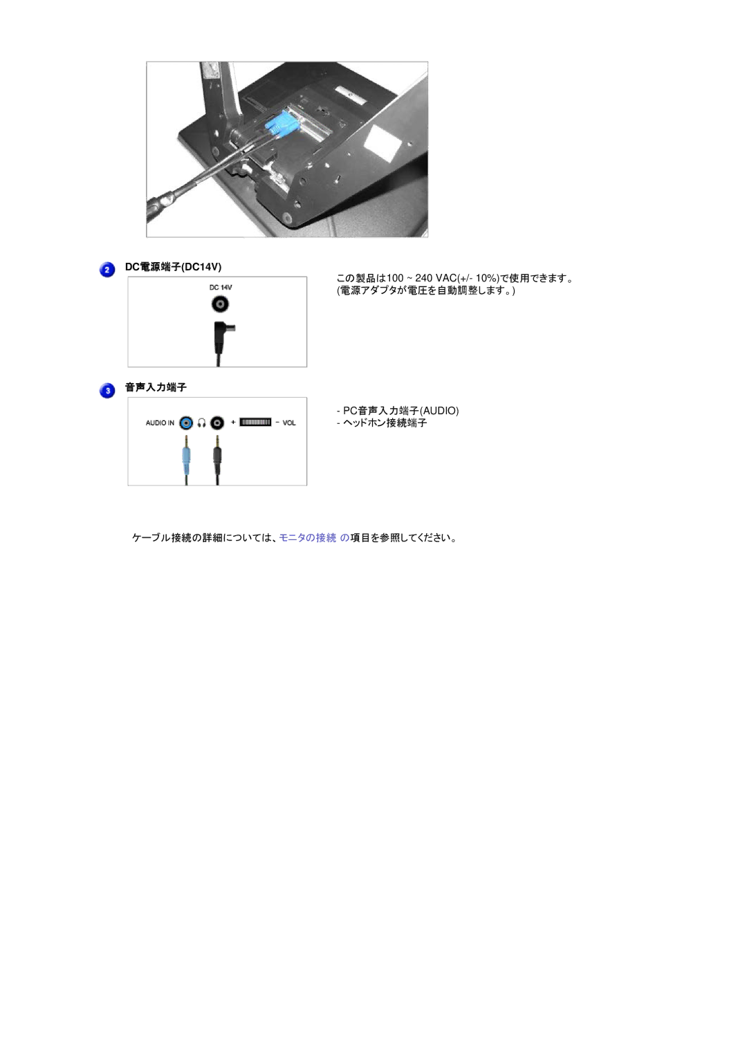 Samsung RL17ASUS/XSJ manual 音声入力端子 