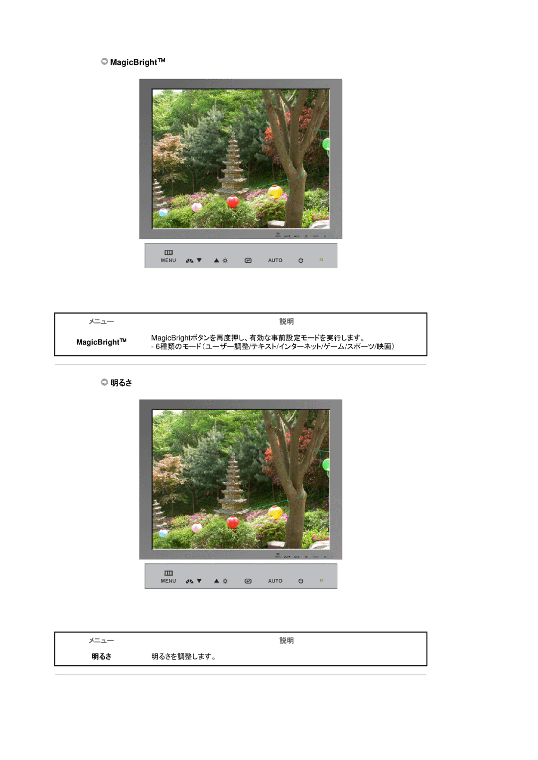 Samsung RL17ASUS/XSJ manual 明るさ 