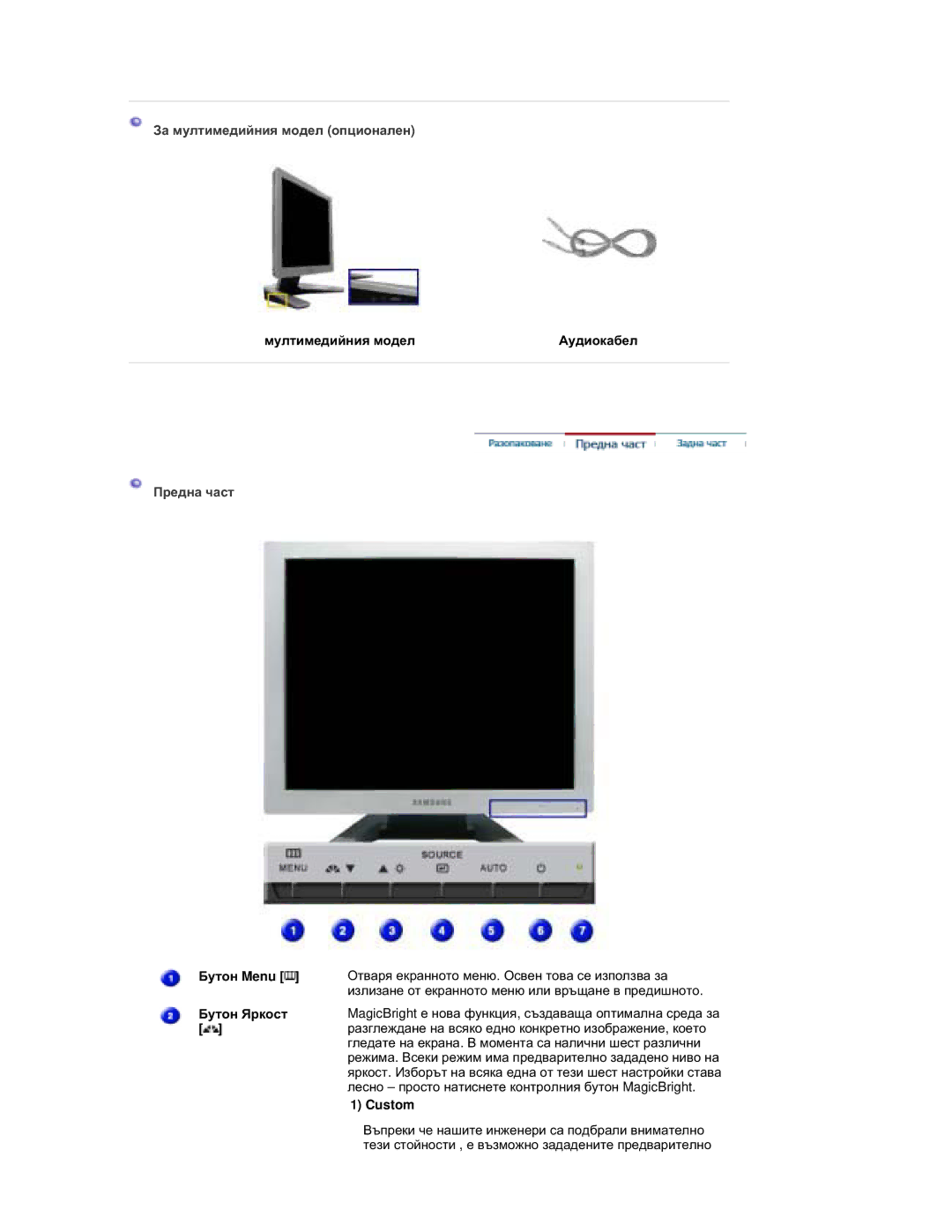 Samsung RL17ESQSB/EDC manual Ɂɚ ɦɭɥɬɢɦɟɞɢɣɧɢɹ ɦɨɞɟɥ ɨɩɰɢɨɧɚɥɟɧ 