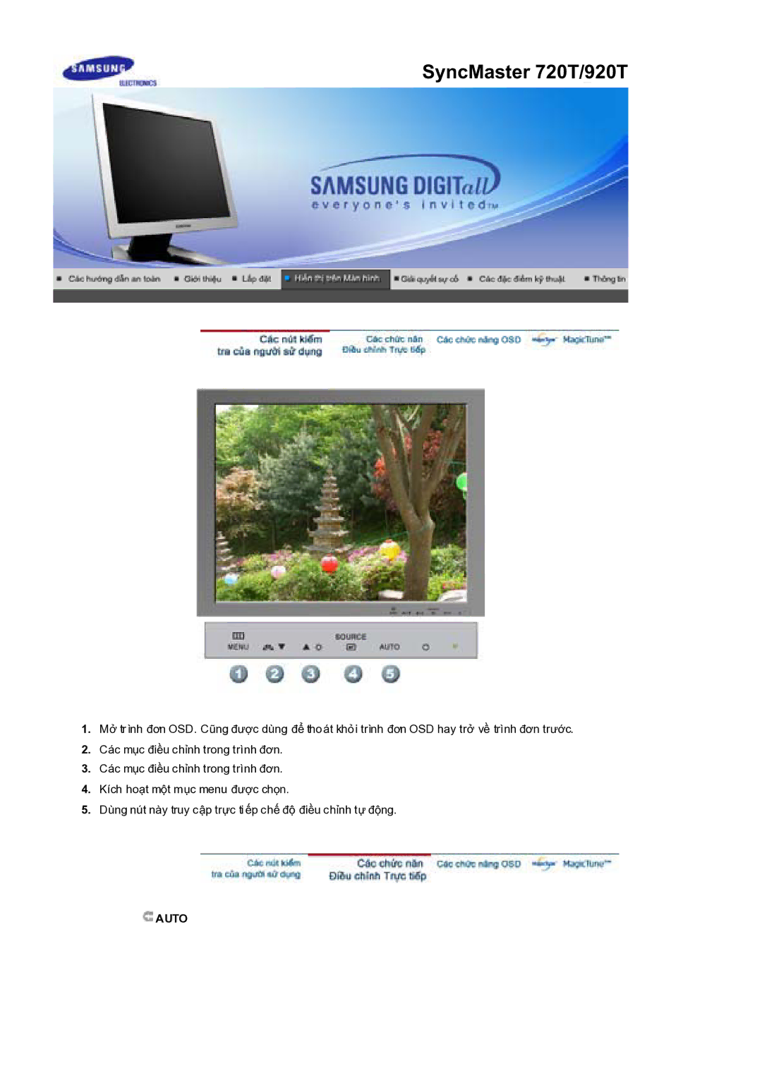 Samsung RL17PSQSQ/VNT, RL19PSQSQ/VNT manual SyncMaster 720T/920T 