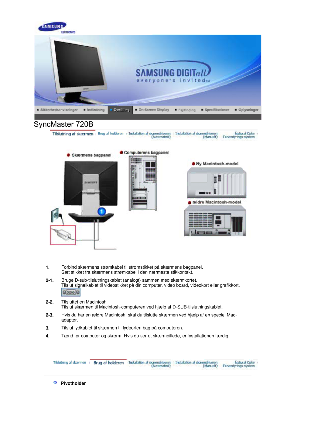 Samsung RL17ESQSB/EDC, RL17PSUSQ/EDC, RL19PSUSQ/EDC, RL17ESUSB/EDC manual Pivotholder 