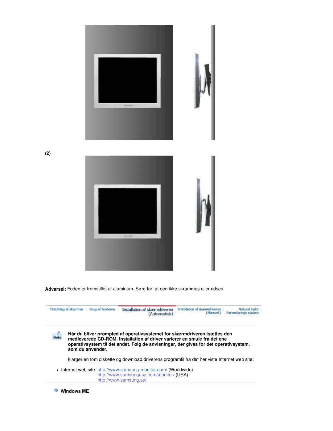 Samsung RL17ESQSB/EDC, RL17PSUSQ/EDC, RL19PSUSQ/EDC, RL17ESUSB/EDC manual Windows ME 