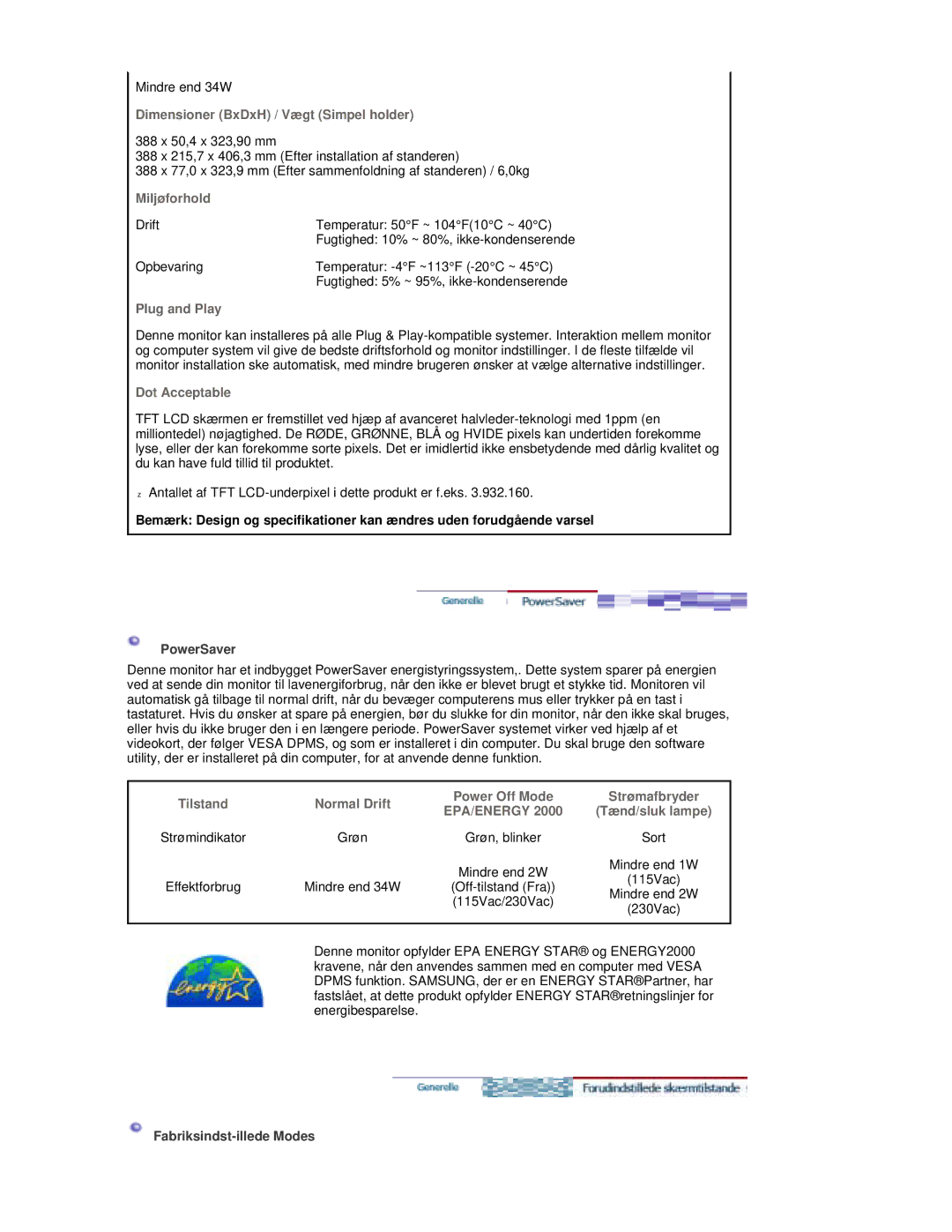 Samsung RL17ESUSB/EDC, RL17PSUSQ/EDC, RL19PSUSQ/EDC, RL17ESQSB/EDC manual Epa/Energy 