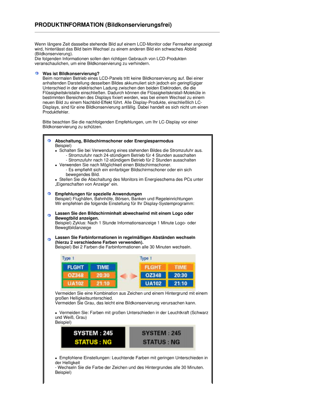 Samsung RL17PSQSQ/EDC, RL17PSUSQ/EDC manual Was ist Bildkonservierung?, Abschaltung, Bildschirmschoner oder Energiesparmodus 