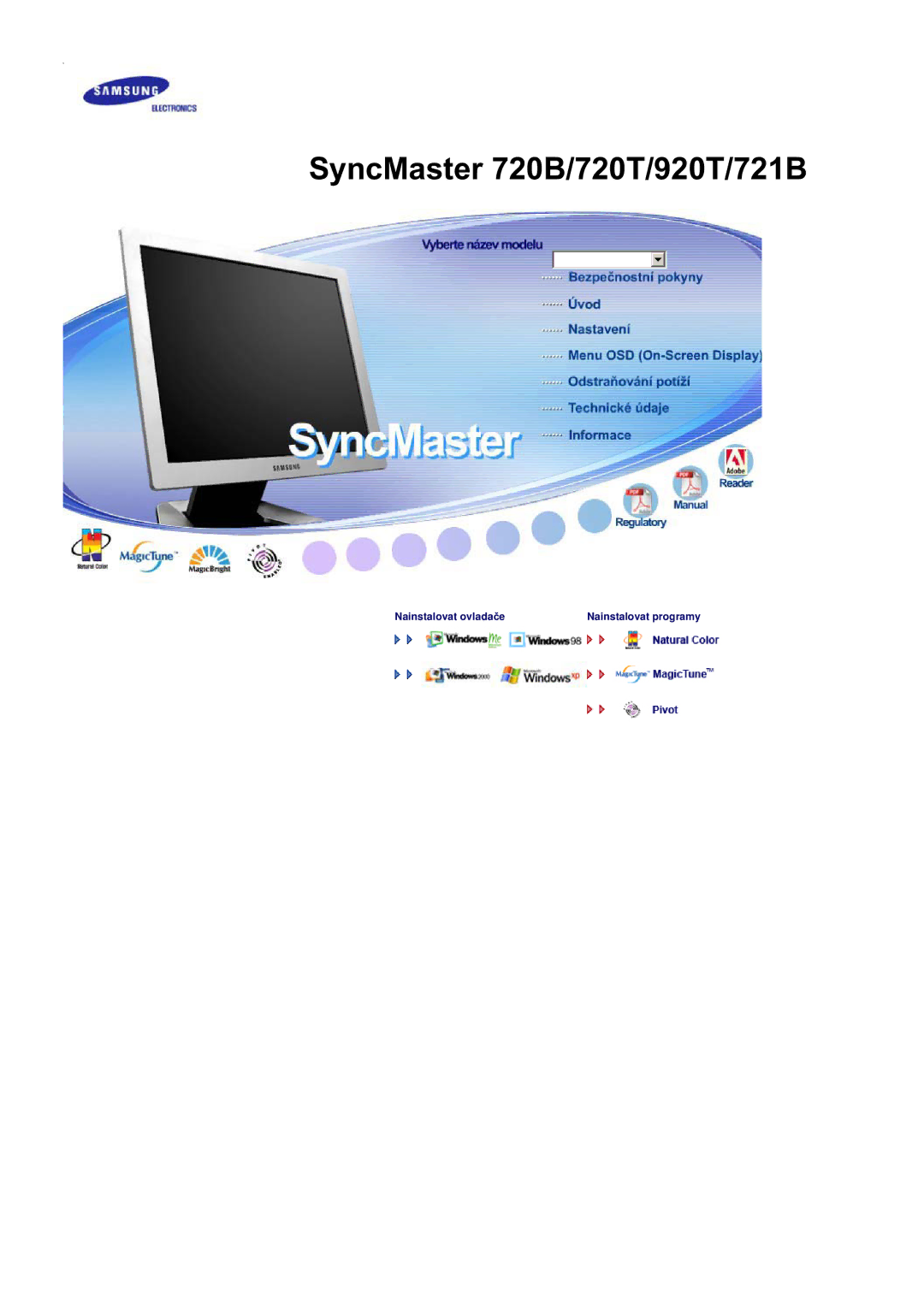 Samsung RL17ESQSB/EDC, RL19PSUSQ/EDC, RL19PSQSQ/EDC, RL17ESUSB/EDC manual SyncMaster 720B/720T/920T 