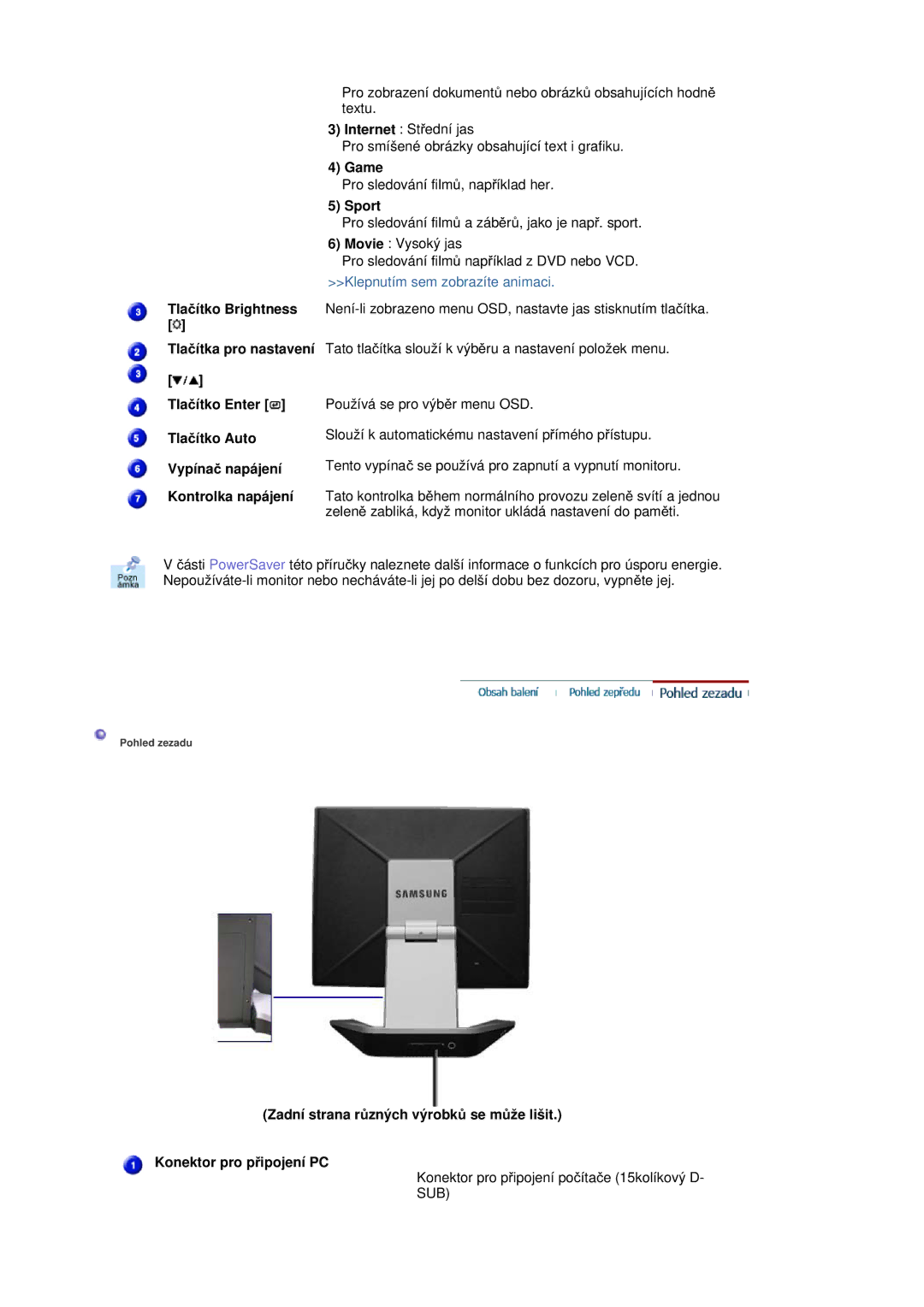 Samsung RL19PSQSQ/EDC, RL19PSUSQ/EDC, RL17ASQS/EDC manual Game, Sport 