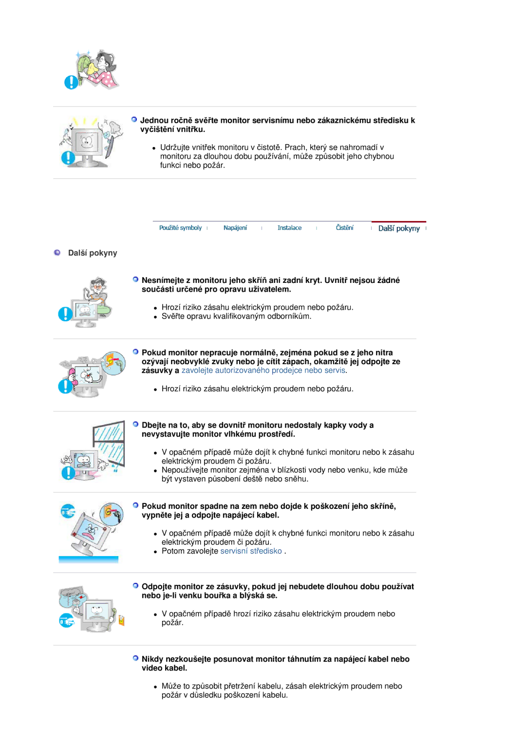 Samsung RL19PSQSQ/EDC, RL19PSUSQ/EDC, RL17ASQS/EDC manual Další pokyny 