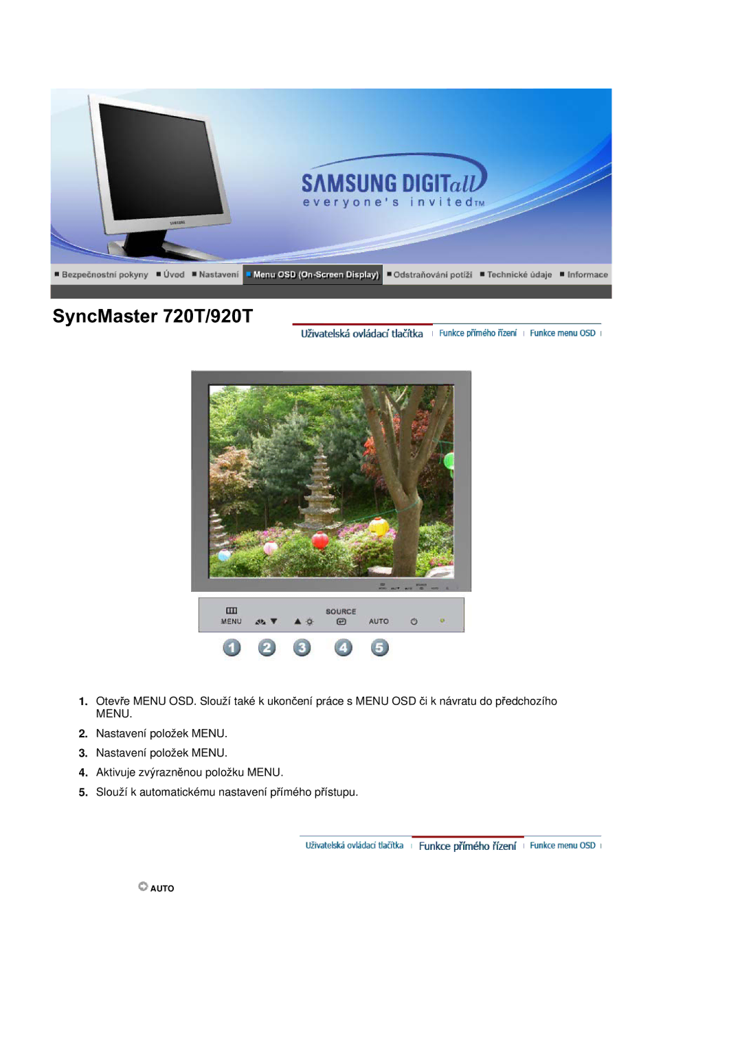 Samsung RL19PSUSQ/EDC, RL17ASQS/EDC, RL19PSQSQ/EDC manual SyncMaster 720T/920T 