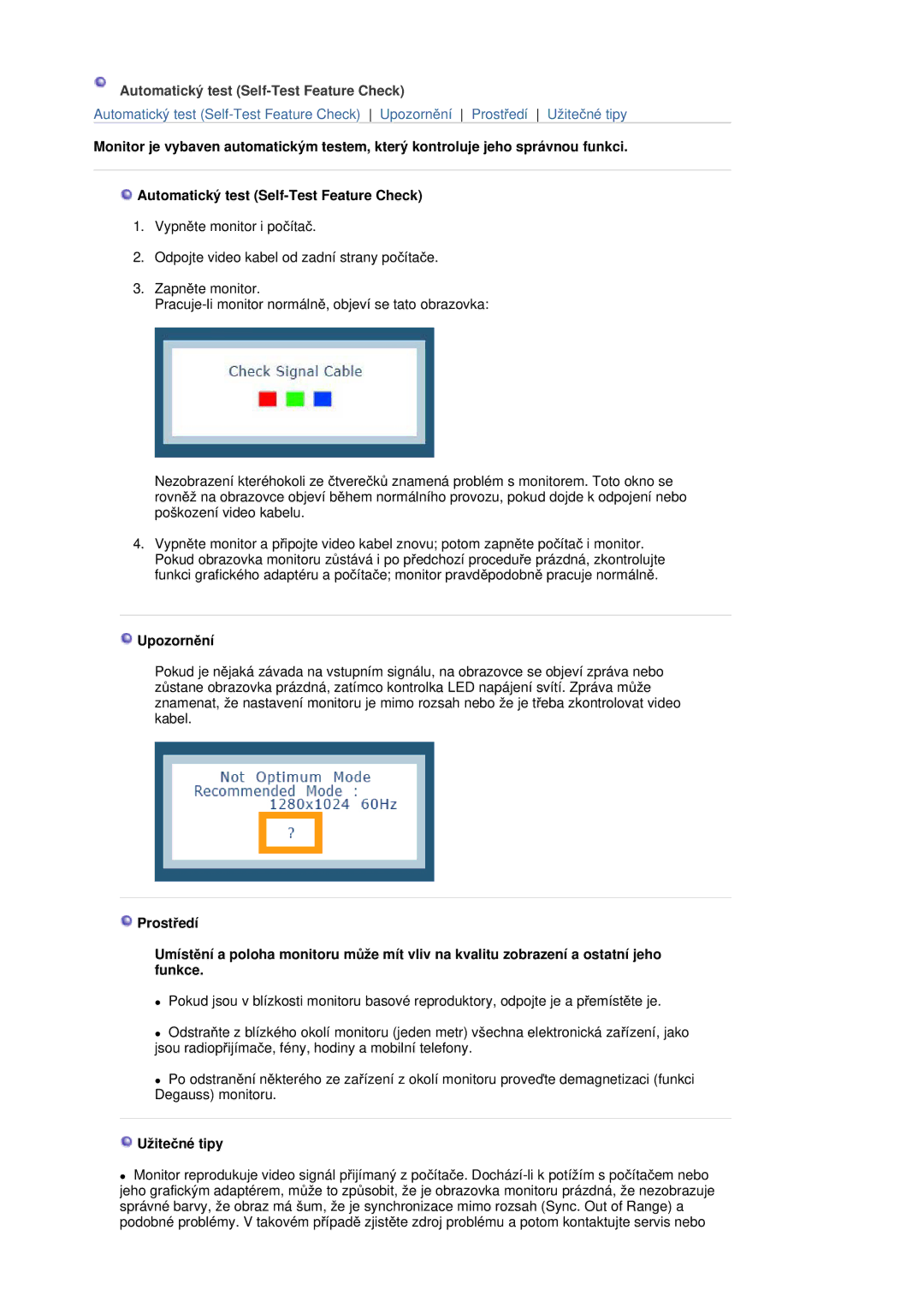 Samsung RL17ASQS/EDC, RL19PSUSQ/EDC, RL19PSQSQ/EDC manual UpozornČní, Užiteþné tipy 