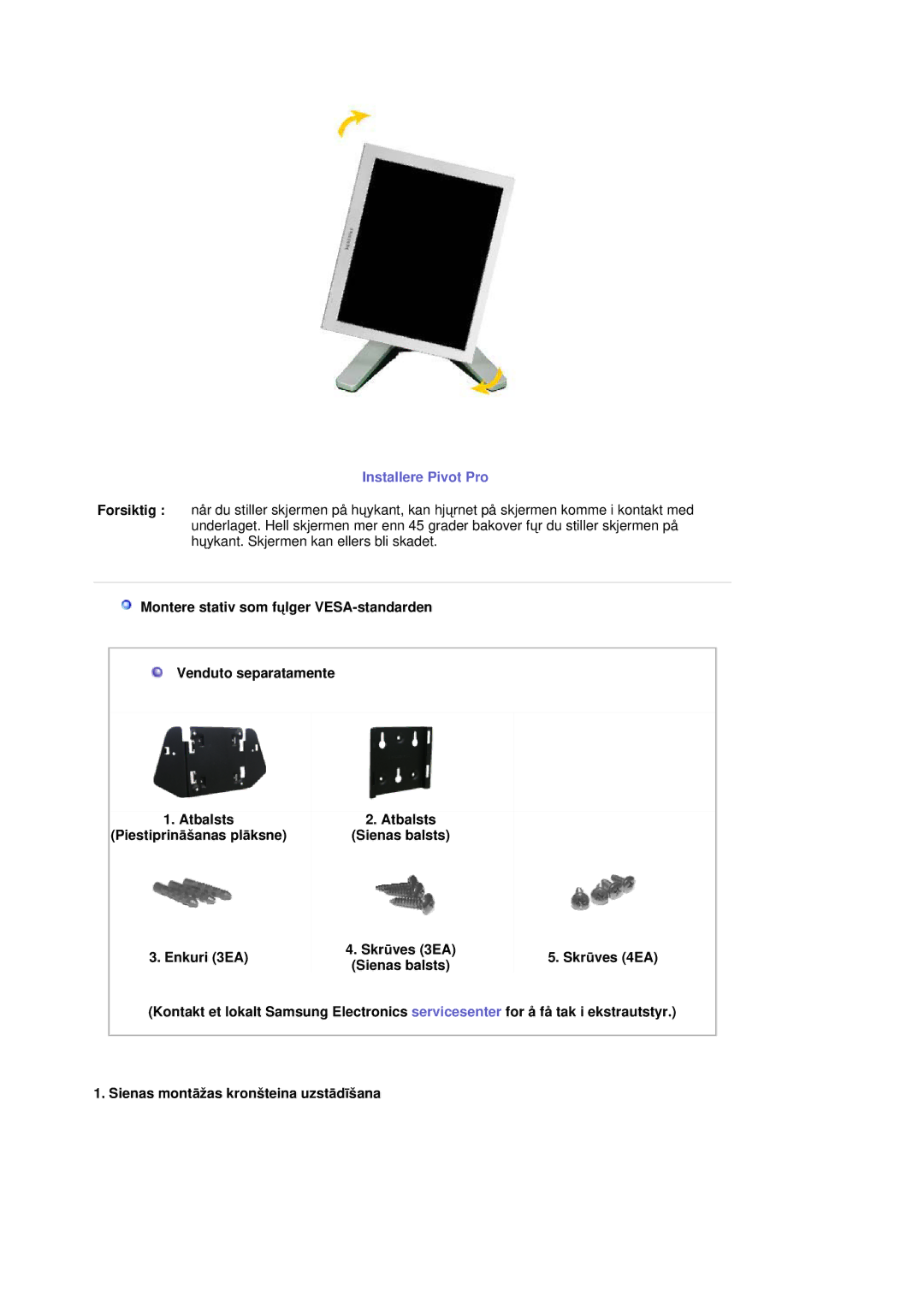 Samsung RL19PSQSQ/EDC, RL19PSUSQ/EDC, RL17ASQS/EDC manual Enkuri 3EA, Skrǌves 4EA 