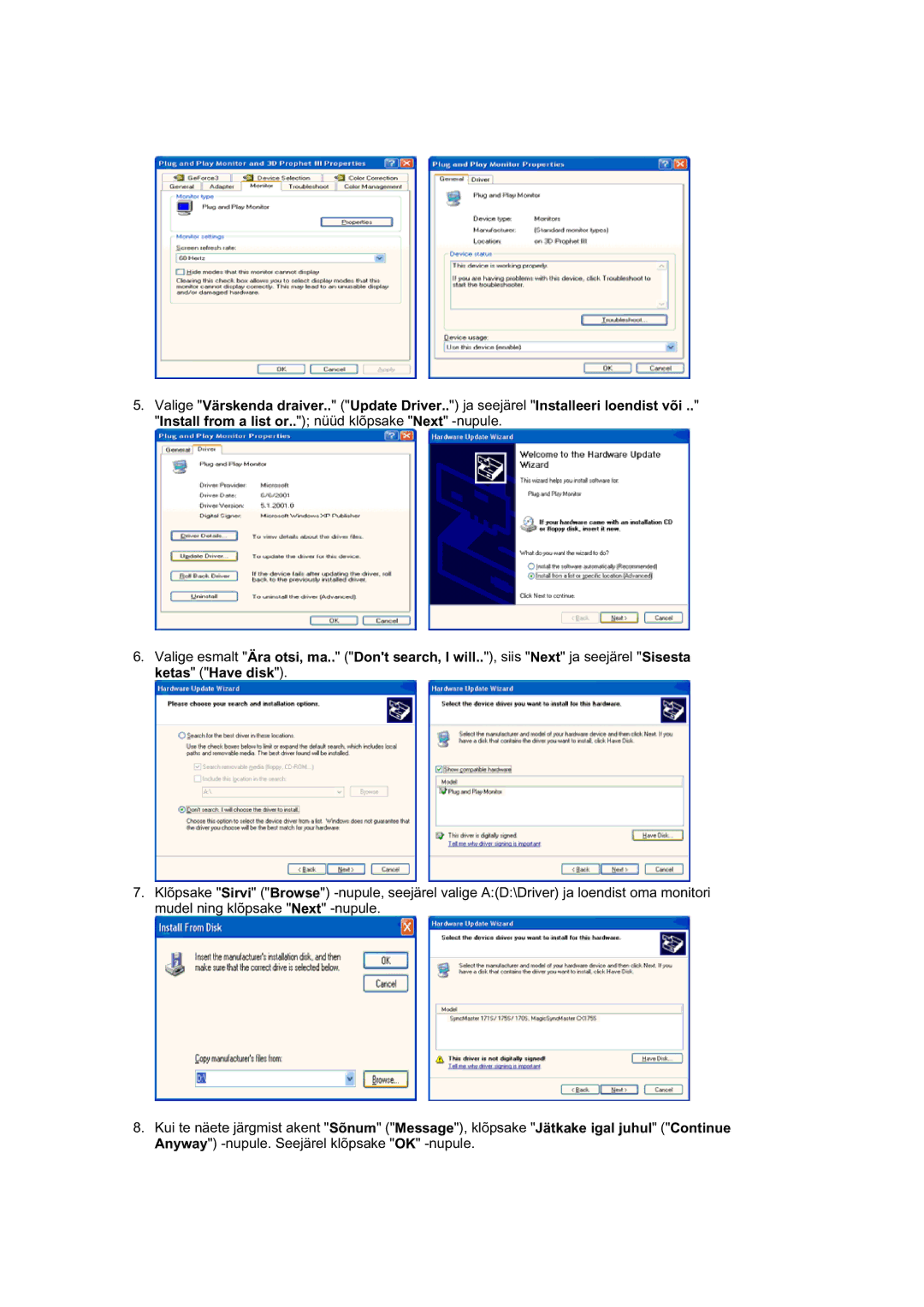 Samsung RL19PSQSQ/EDC, RL19PSUSQ/EDC, RL17ASQS/EDC manual 