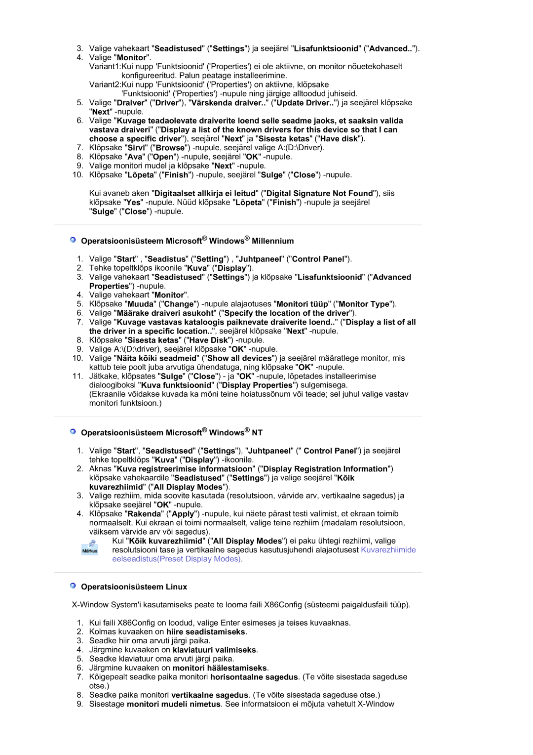 Samsung RL17ASQS/EDC, RL19PSUSQ/EDC, RL19PSQSQ/EDC manual Operatsioonisüsteem Linux 