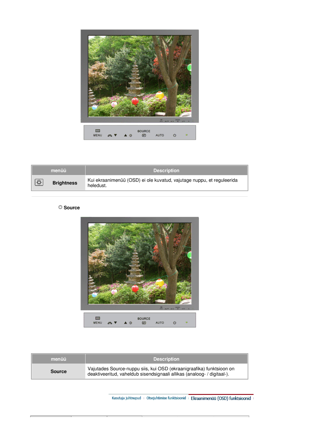 Samsung RL17ASQS/EDC, RL19PSUSQ/EDC, RL19PSQSQ/EDC manual Source 