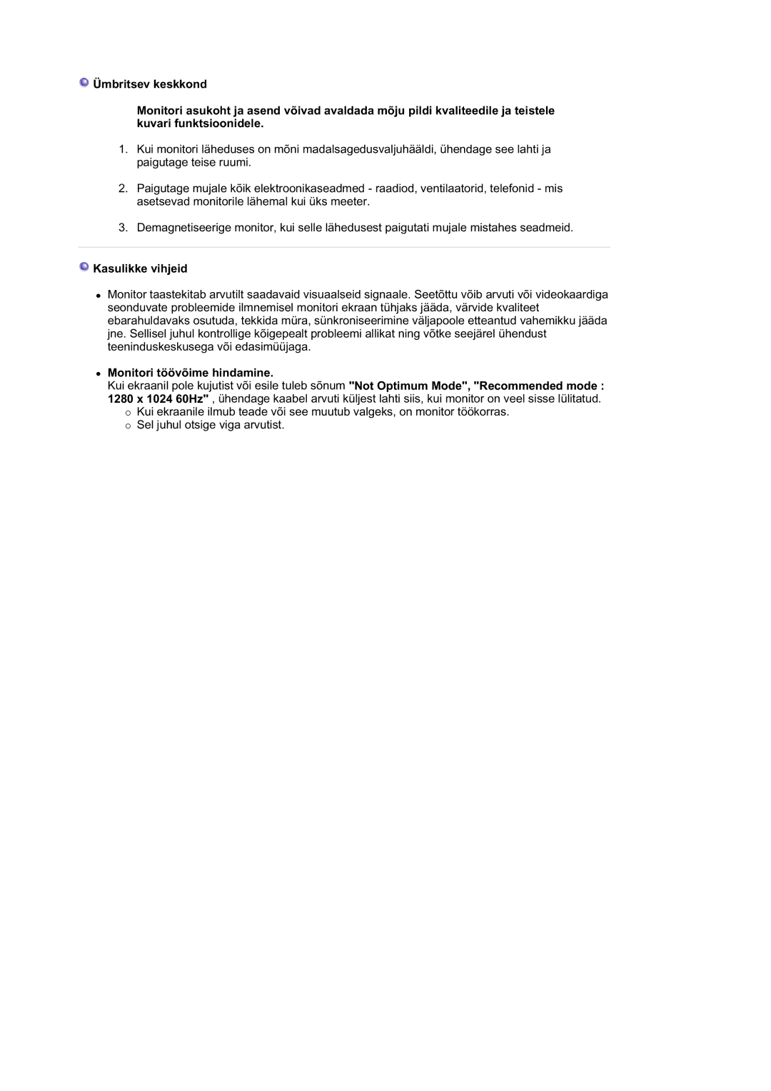 Samsung RL19PSUSQ/EDC, RL17ASQS/EDC, RL19PSQSQ/EDC manual Kasulikke vihjeid 