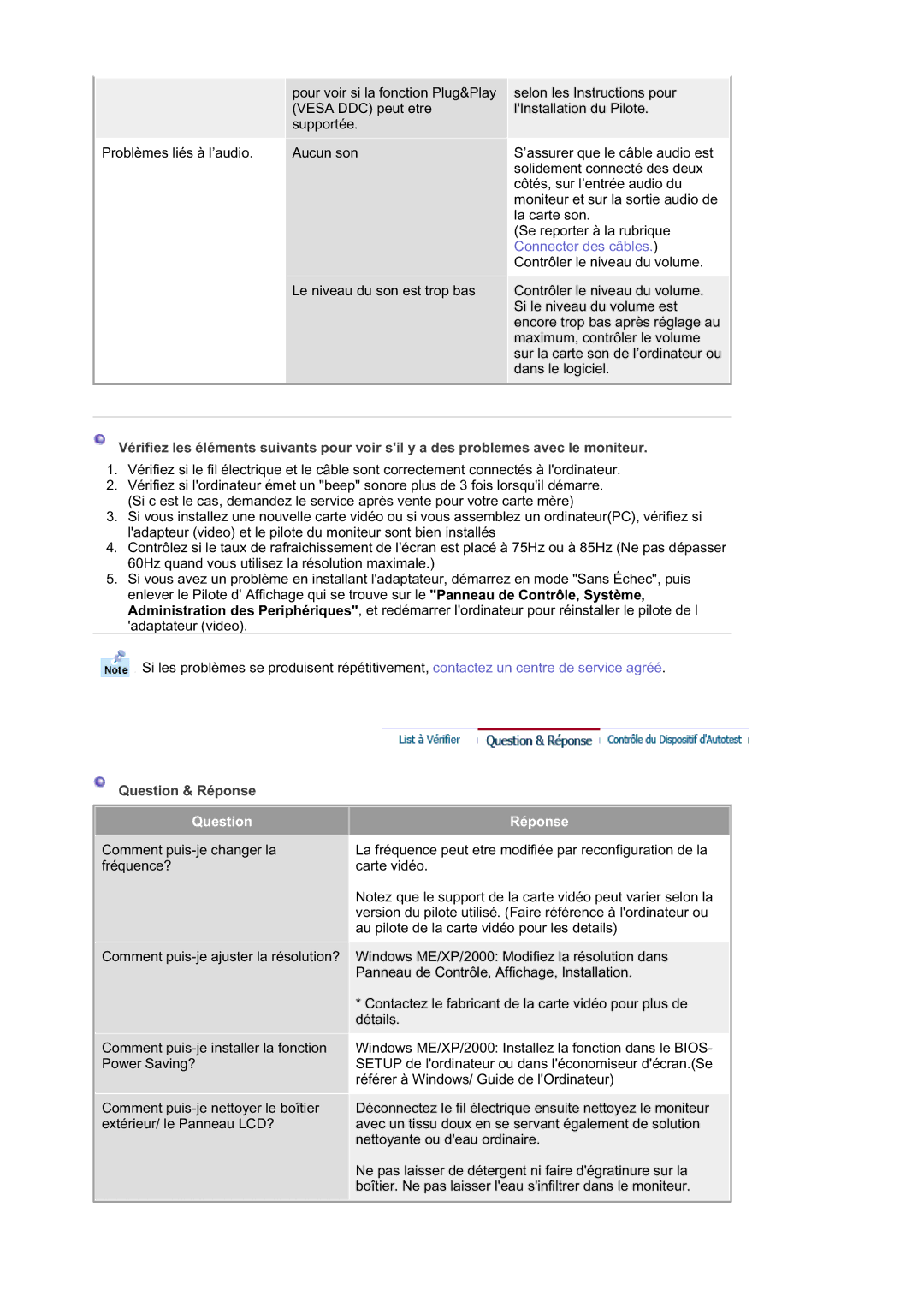 Samsung RL17ASUS/EDC, RL19PSUSQ/EDC, RL17ASQS/EDC, RL19PSQSQ/EDC manual Question Réponse 