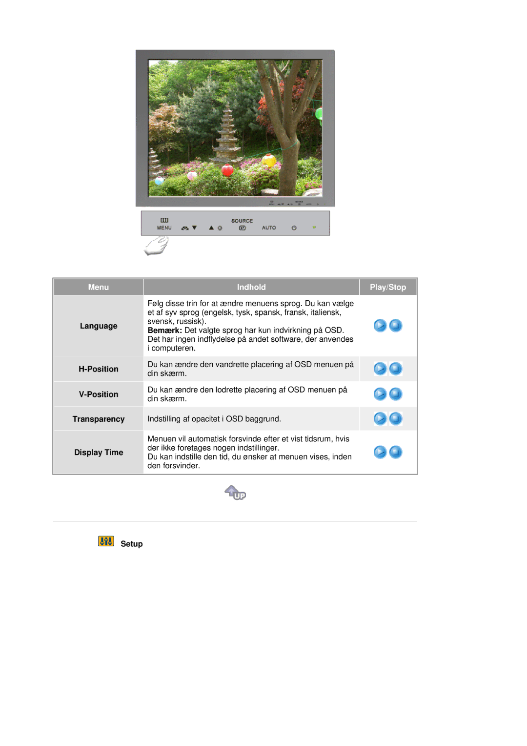 Samsung RL17ASQS/EDC, RL19PSUSQ/EDC, RL17ASUS/EDC manual Language Position Transparency Display Time 