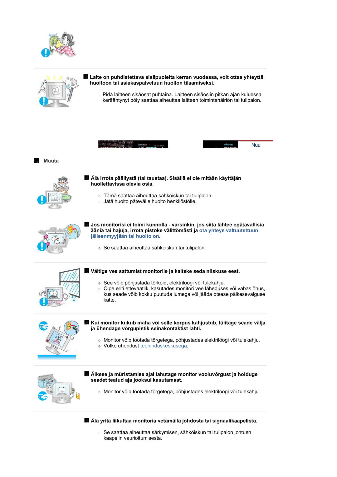 Samsung RL17ASQS/EDC, RL19PSUSQ/EDC, RL17ASUS/EDC manual Muuta 