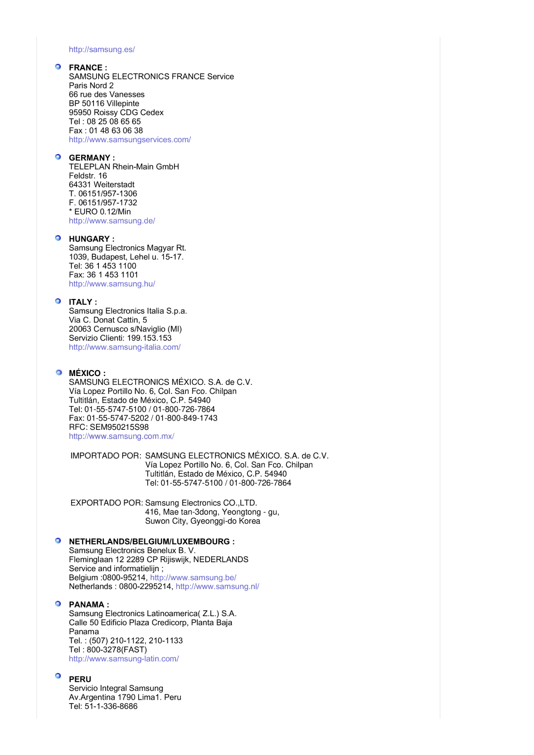 Samsung RL17ASQS/EDC, RL19PSUSQ/EDC, RL17ASUS/EDC manual Germany 