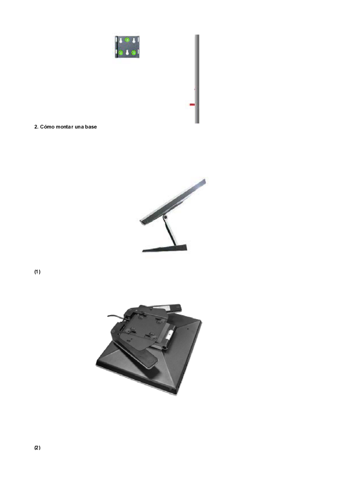 Samsung RL17ESQSB/EDC, RL19PSUSQ/EDC, RL19PSQSQ/EDC, RL17ESUSB/EDC manual Cómo montar una base 