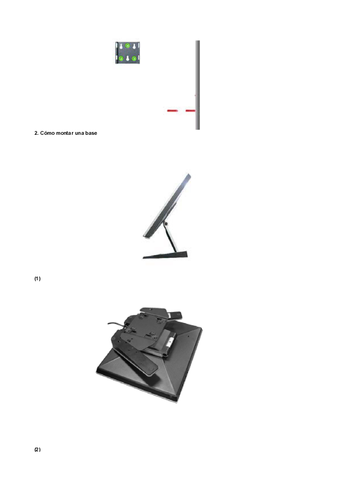 Samsung RL17ESQSB/EDC, RL19PSUSQ/EDC, RL19PSQSQ/EDC, RL17ESUSB/EDC manual Cómo montar una base 