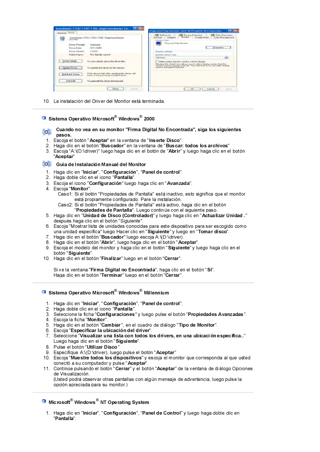 Samsung RL19PSUSQ/EDC, RL17ESQSB/EDC, RL19PSQSQ/EDC, RL17ESUSB/EDC manual Microsoft Windows NT Operating System 