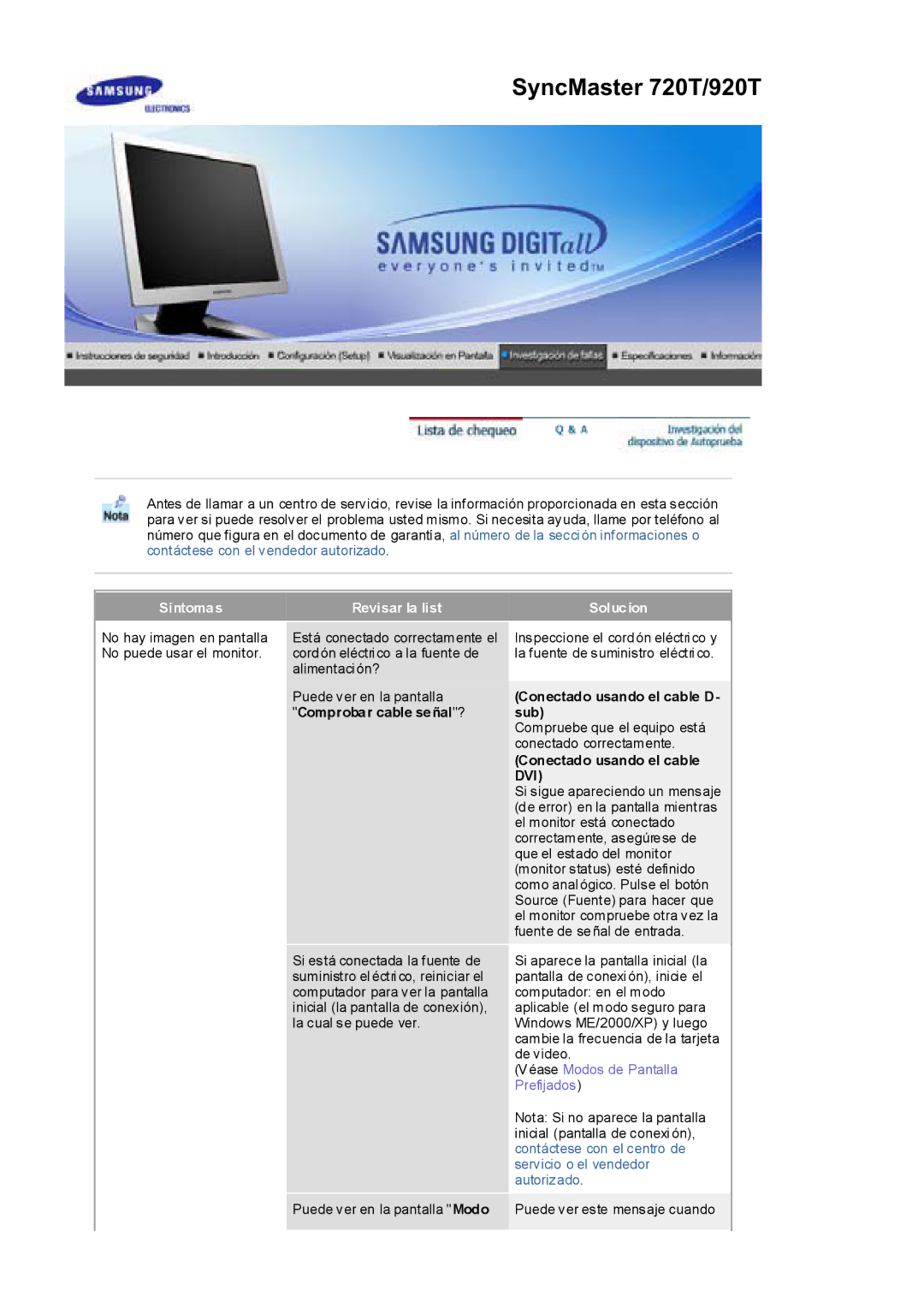 Samsung RL17ESQSB/EDC, RL19PSUSQ/EDC, RL19PSQSQ/EDC manual Conectado usando el cable D- sub, Conectado usando el cable DVI 